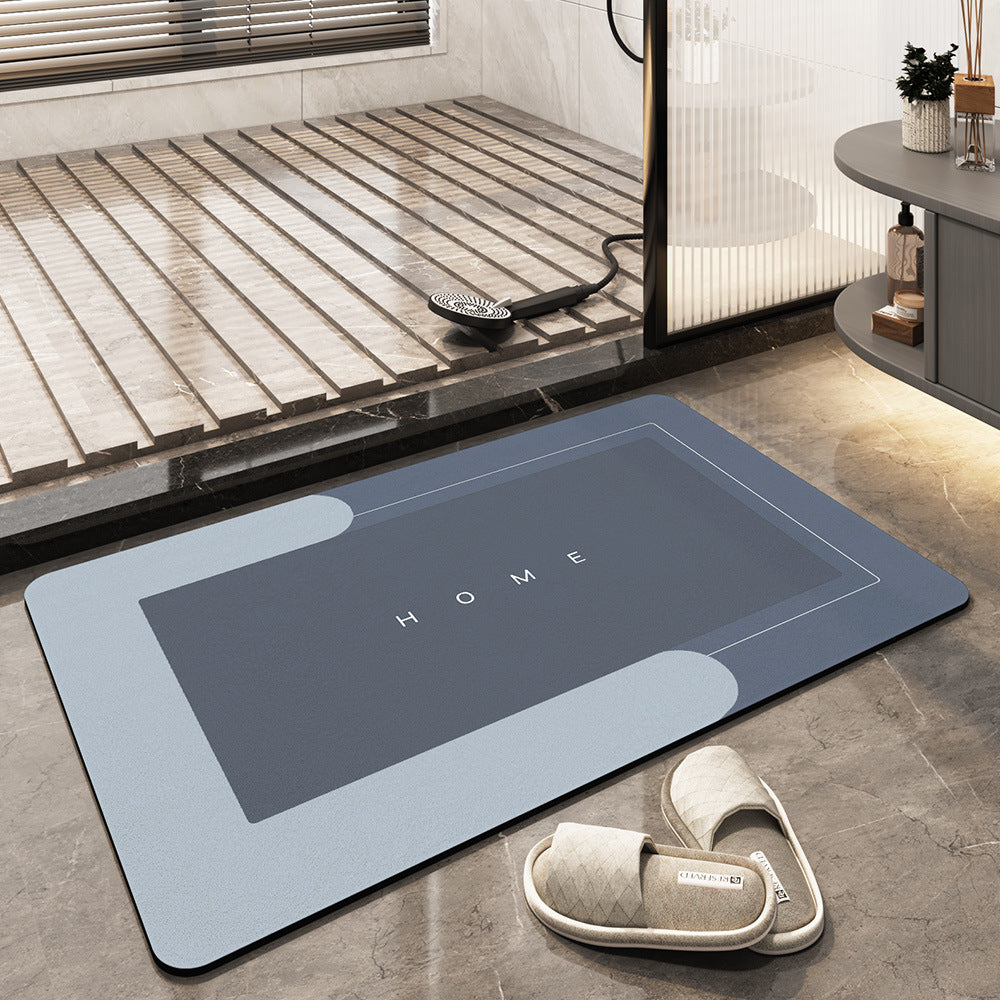 Bathroom Waterproof Floor Mat - Quick Drying & Absorbent Magic Mats with Rubber Backing