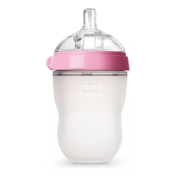Silicone Baby Bottles – Mimics Breastfeeding for Happy Feeding