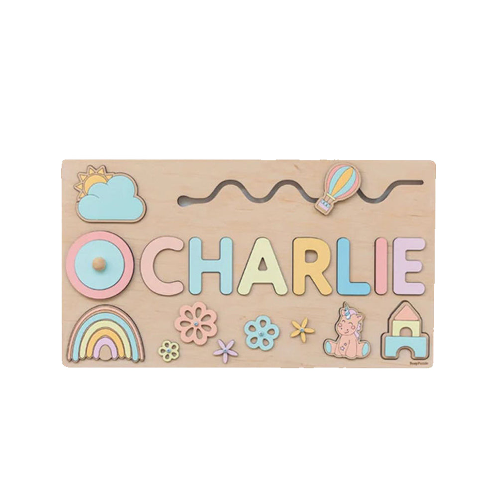 MysticWood™ | Personalised Wooden Name Puzzle for Kids | Customizable Educational Toy for Learning & Play