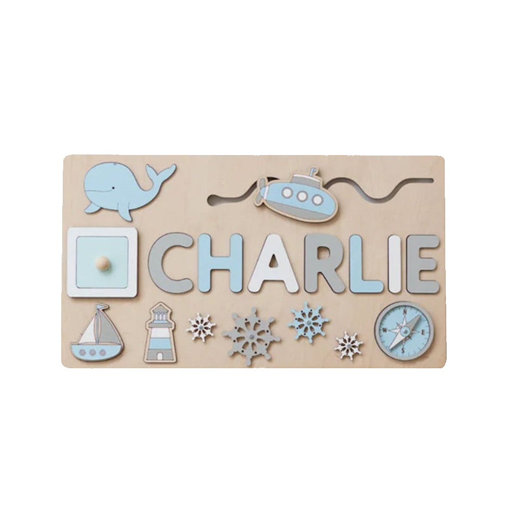 MysticWood™ | Personalised Wooden Name Puzzle for Kids | Customizable Educational Toy for Learning & Play