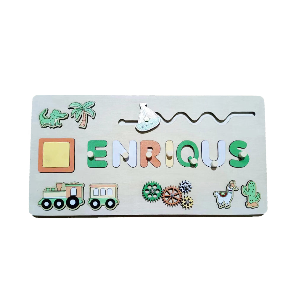 MysticWood™ | Personalised Wooden Name Puzzle for Kids | Customizable Educational Toy for Learning & Play