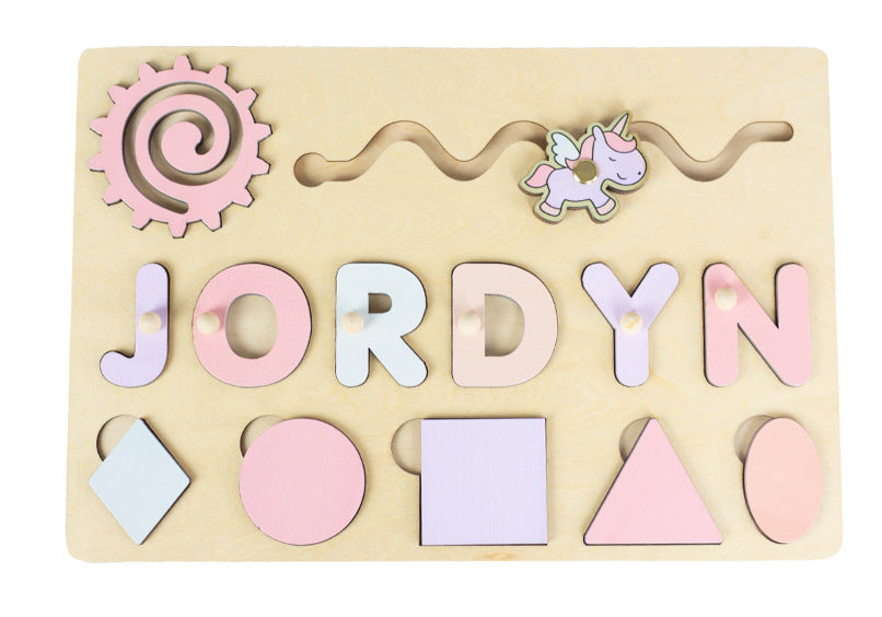 MysticWood™ | Personalised Wooden Name Puzzle for Kids | Customizable Educational Toy for Learning & Play