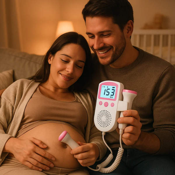 Fetal Heart Rate Doppler with Enhanced Sensitivity - Clear and Precise Heartbeat Readings for Expecting Parents to Stay Connected with Their Baby