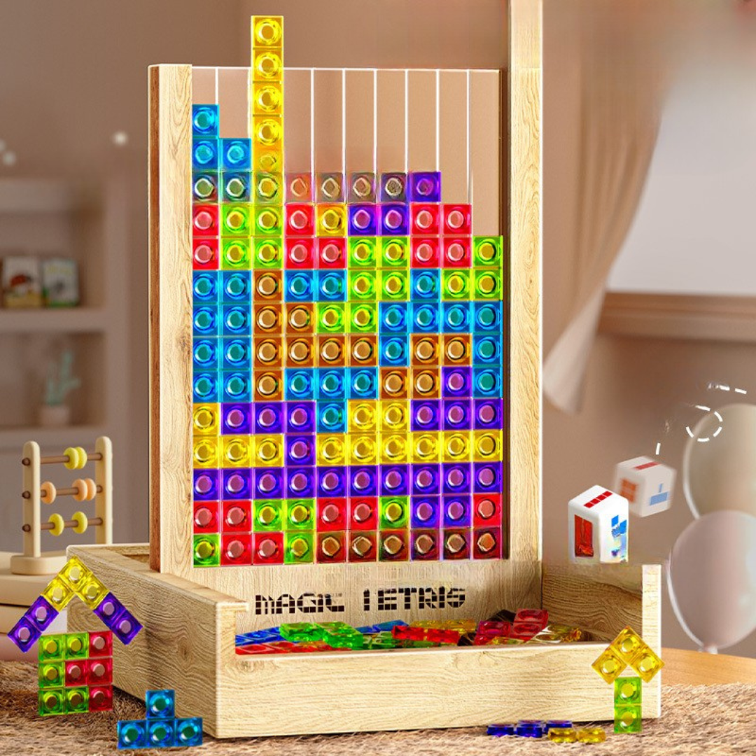 Wooden Tetris Puzzle Game | Enhances Creativity, Problem-Solving & Fine Motor Skills for Kids
