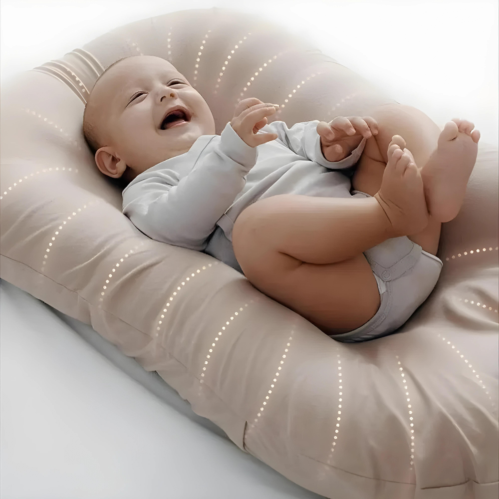 Orthopaedic Baby Nest Pillow | Anti-Flat Head Newborn Cushion & Snuggle Lounger for Safe Sleep