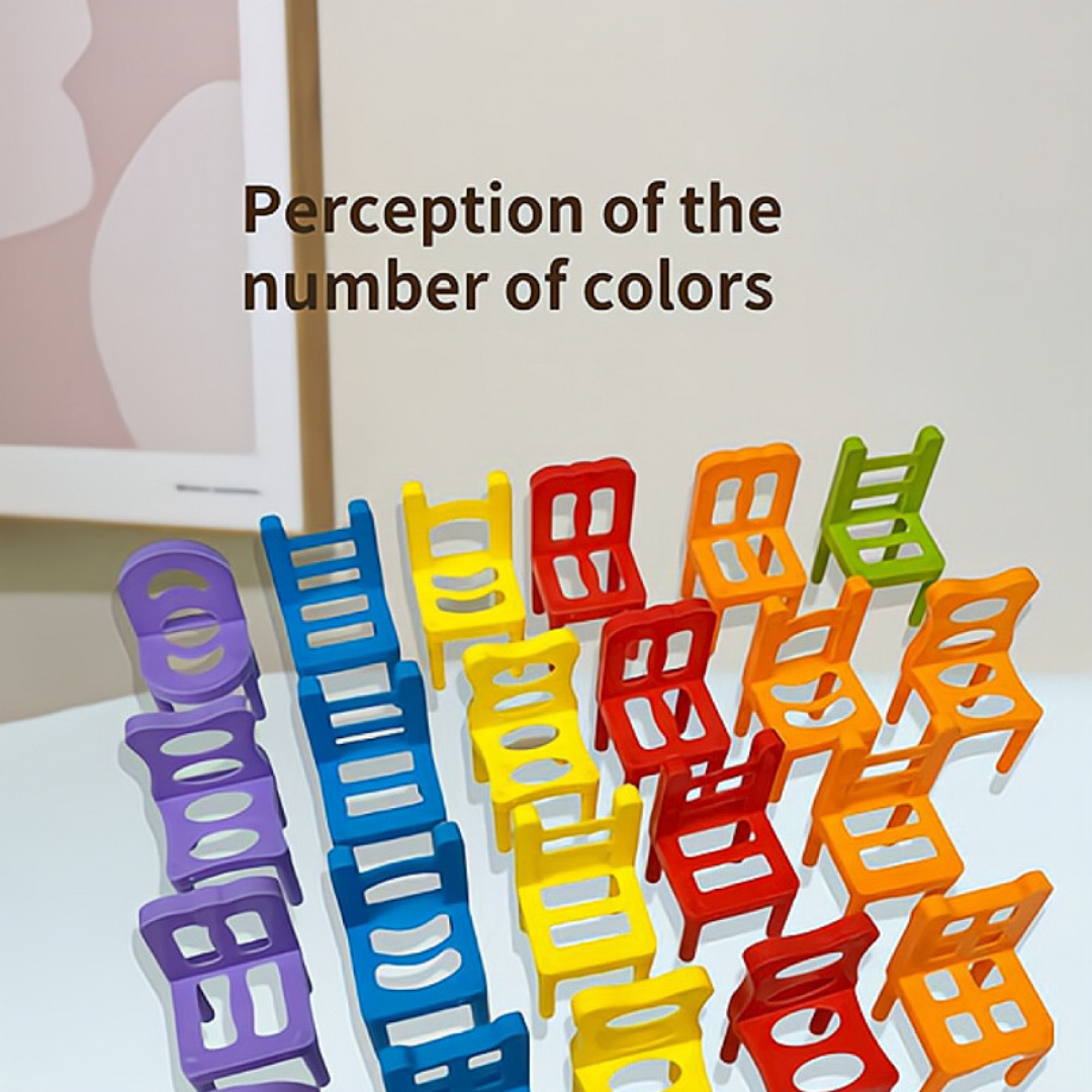 Stackoria™ | Montessori Stacking Chair Game for Kids | Educational Toy for Fine Motor Skills & Coordination Development