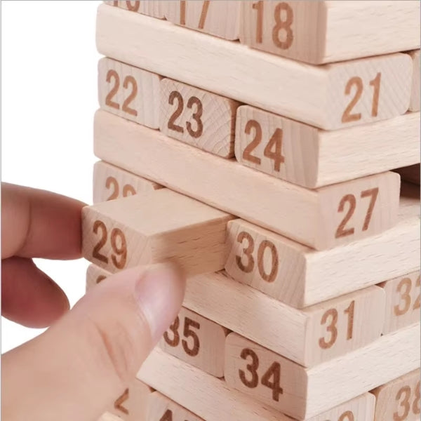 Wooden Tumble Tower - Jenga Game for Fun and Parties
