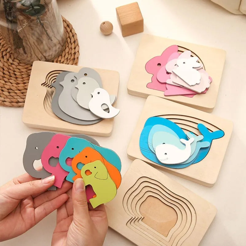 AnimaliaQuest™ | Montessori Wooden Sorting and Learning Toy | Educational Animal Design for Toddlers & Kids