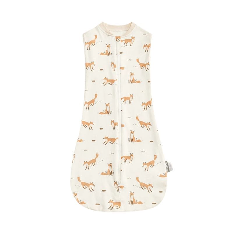 Fox pattern Swaddle Sleep Sack, soft and breathable.