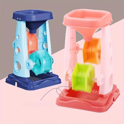 Water & Sand Wheel 5x Set | Colorful, Sensory Play for Kids Aged 1-5 | Includes Shovels, Molds & Spinner for Backyard Fun