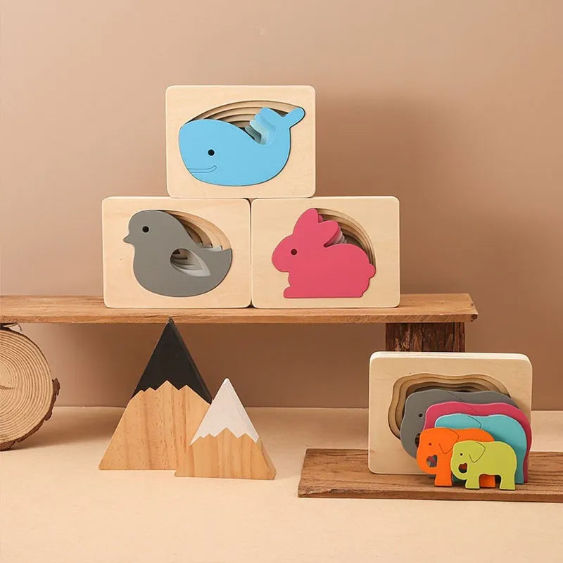 AnimaliaQuest™ | Montessori Wooden Sorting and Learning Toy | Educational Animal Design for Toddlers & Kids