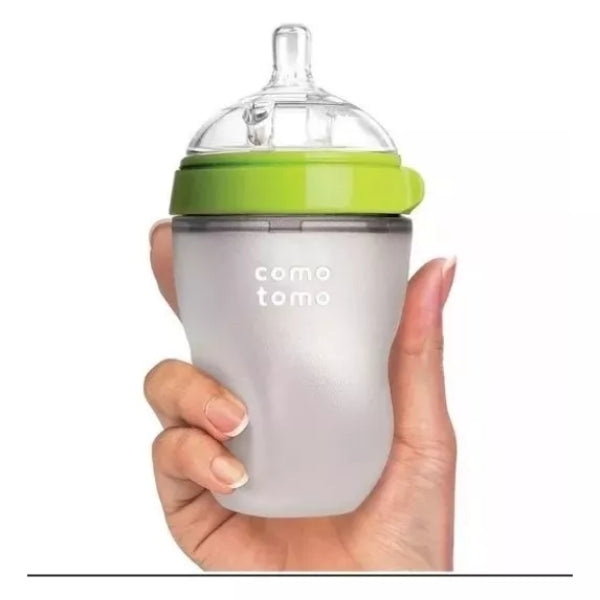 Silicone Baby Bottles – Mimics Breastfeeding for Happy Feeding
