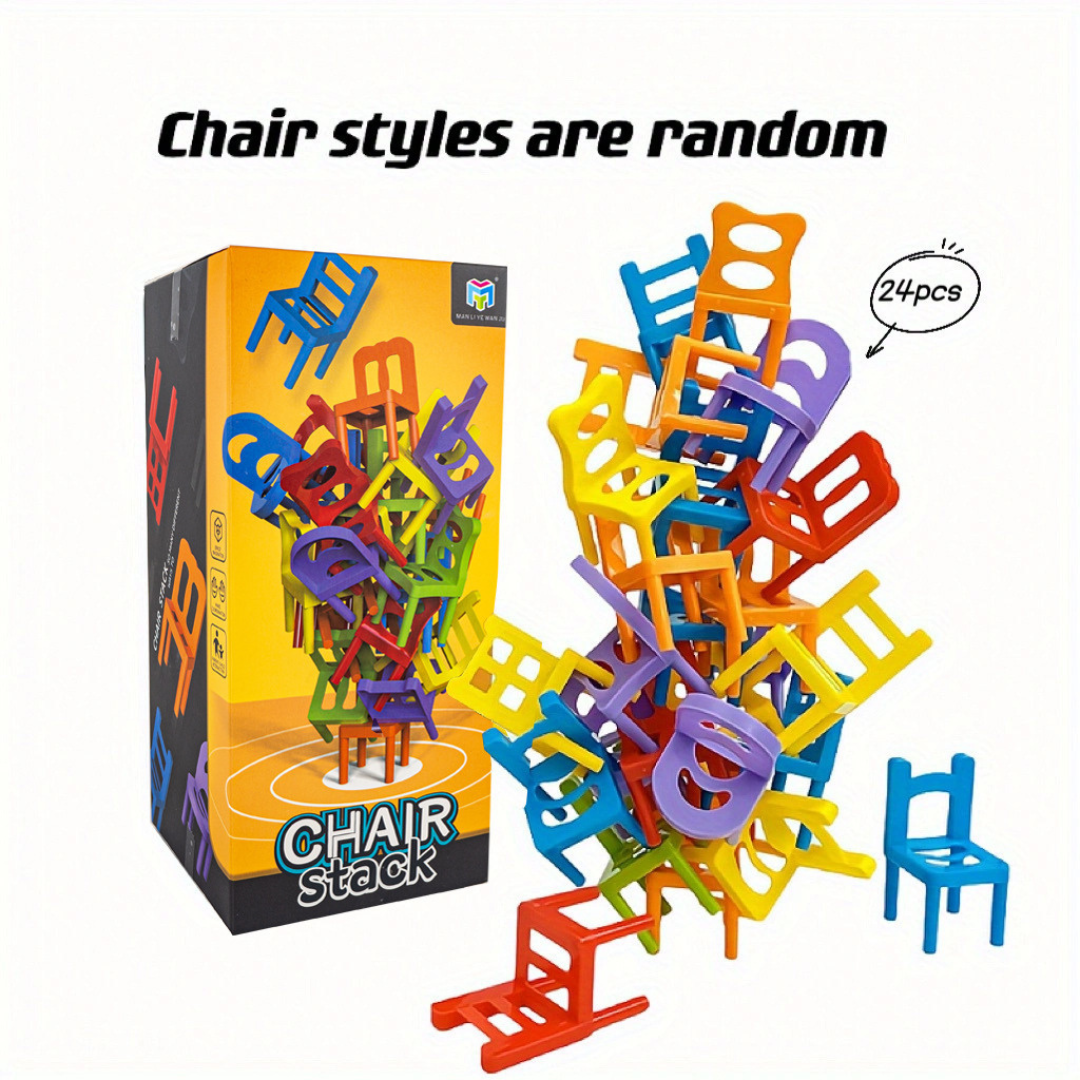 Stackoria™ | Montessori Stacking Chair Game for Kids | Educational Toy for Fine Motor Skills & Coordination Development