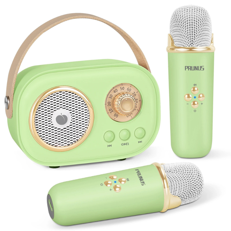 Portable Karaoke System for Kids | Dual Microphones, Bluetooth & Fun Voice Effects for Family Gatherings and Parties