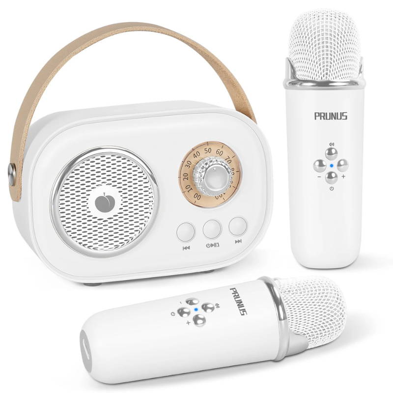 Portable Karaoke System for Kids | Dual Microphones, Bluetooth & Fun Voice Effects for Family Gatherings and Parties