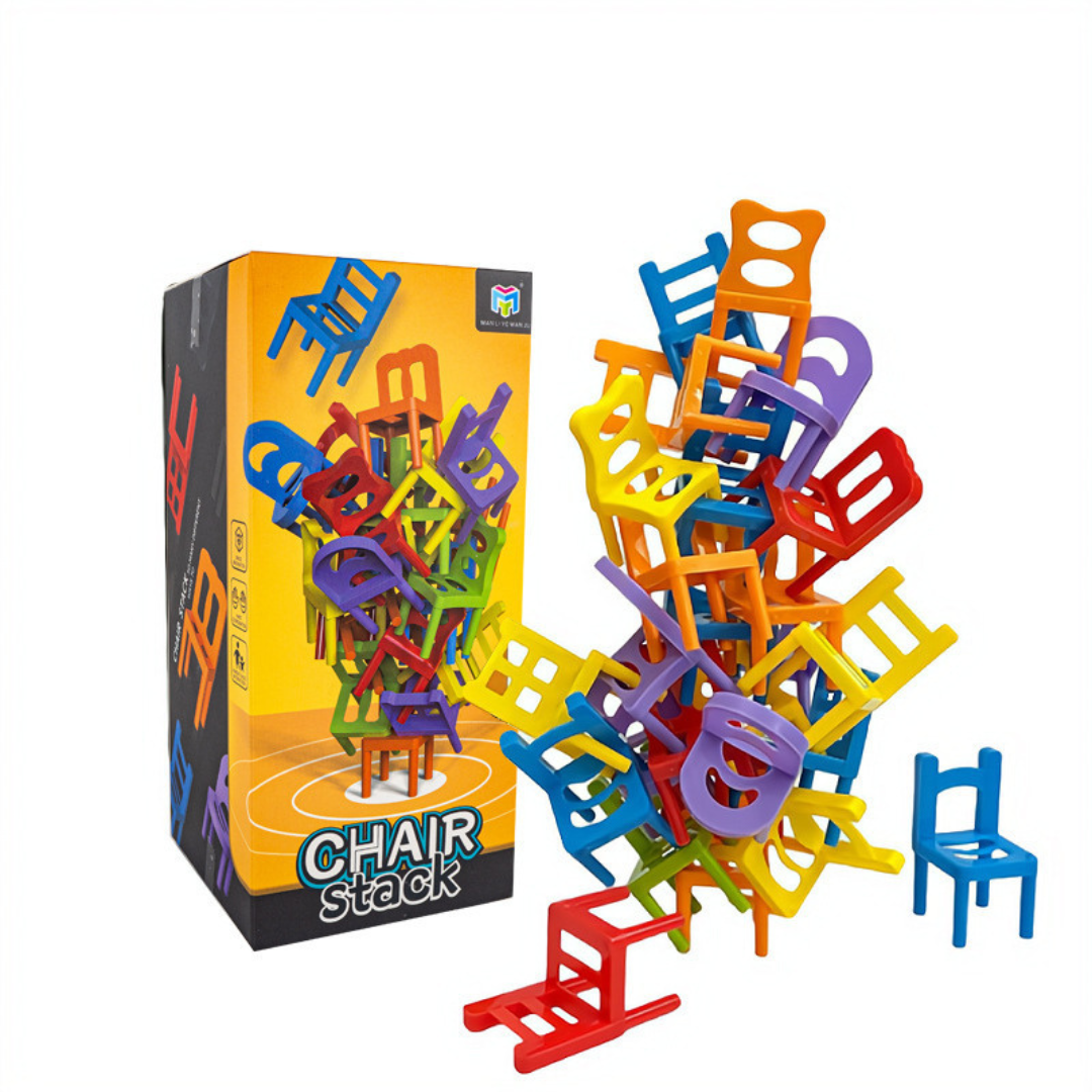 Stackoria™ | Montessori Stacking Chair Game for Kids | Educational Toy for Fine Motor Skills & Coordination Development
