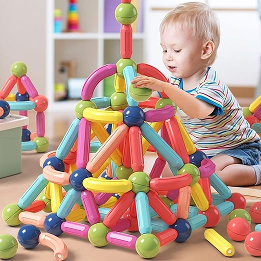 MysticBlocks™ | Magnetic Building Blocks Set | Colorful Construction Toys for Creative Play & STEM Learning