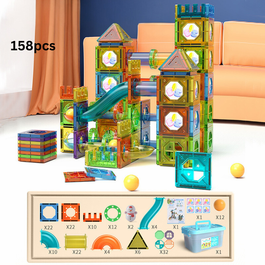 MysticMarble™ | Magnet Building Marble Run Set | Creative STEM Toy for Kids | Engaging Construction Activity for Hours of Fun