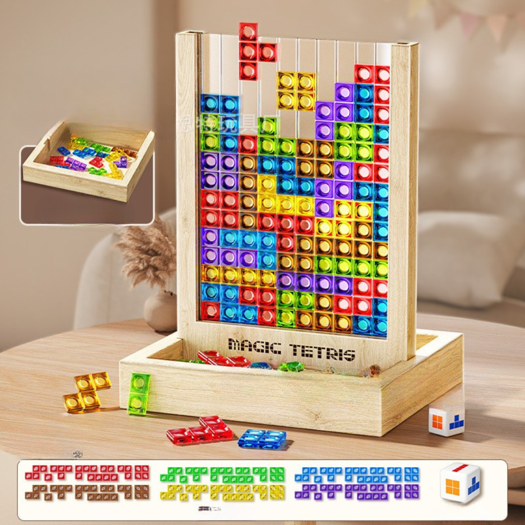 Wooden Tetris Puzzle Game | Enhances Creativity, Problem-Solving & Fine Motor Skills for Kids
