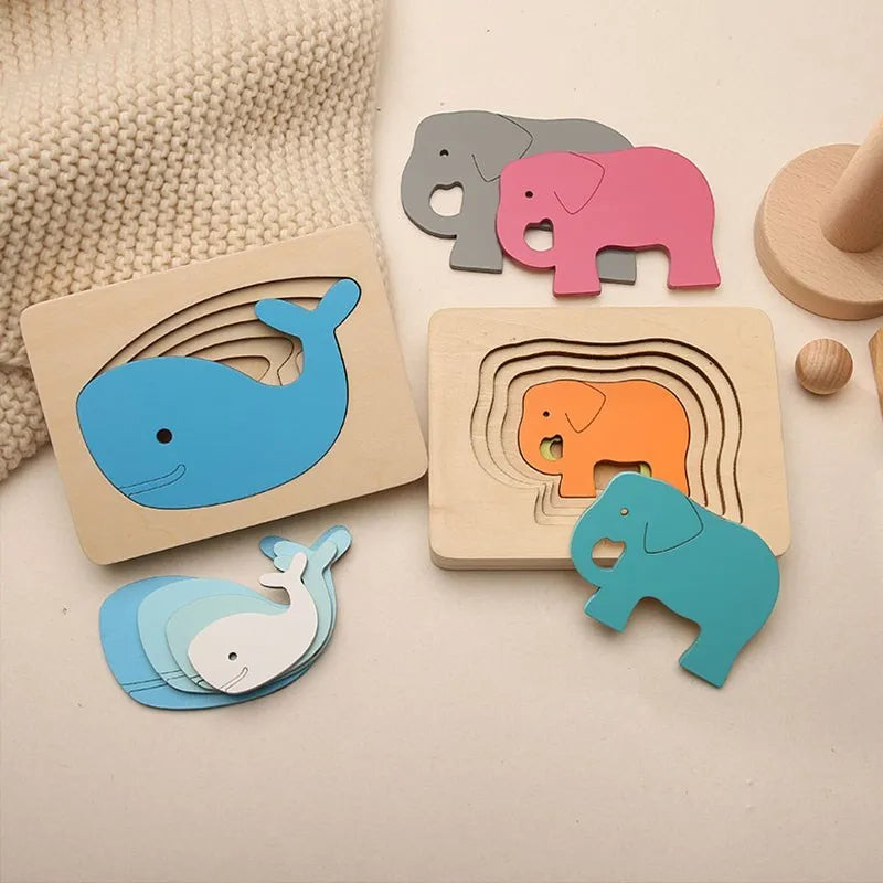 AnimaliaQuest™ | Montessori Wooden Sorting and Learning Toy | Educational Animal Design for Toddlers & Kids