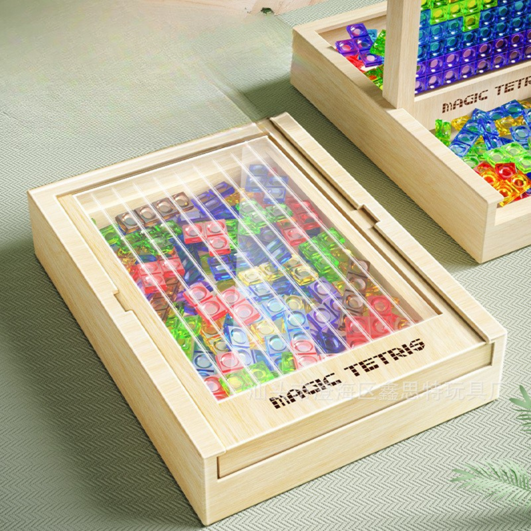 Wooden Tetris Puzzle Game | Enhances Creativity, Problem-Solving & Fine Motor Skills for Kids