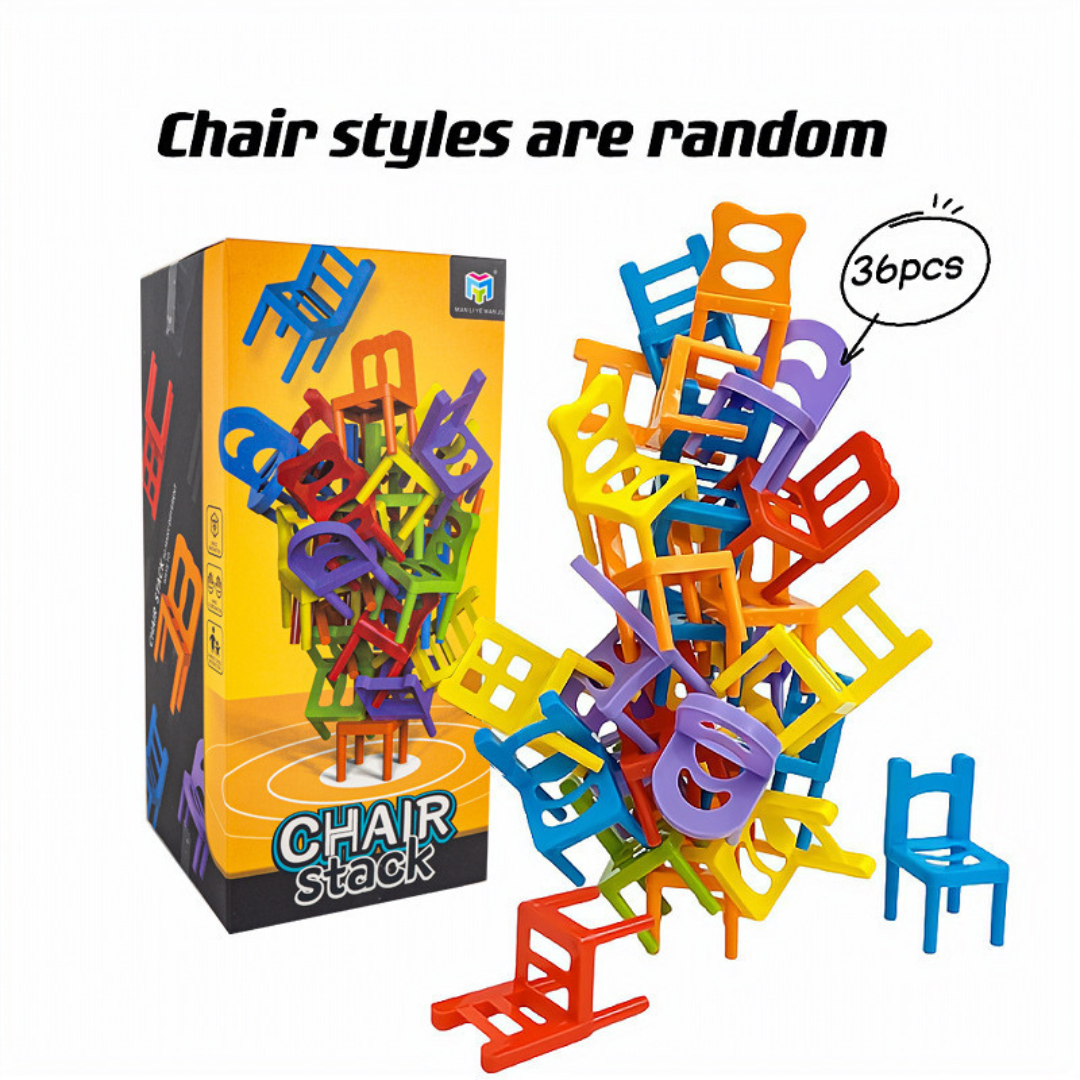 Stackoria™ | Montessori Stacking Chair Game for Kids | Educational Toy for Fine Motor Skills & Coordination Development
