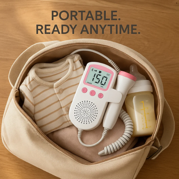 Fetal Heart Rate Doppler with Enhanced Sensitivity - Clear and Precise Heartbeat Readings for Expecting Parents to Stay Connected with Their Baby