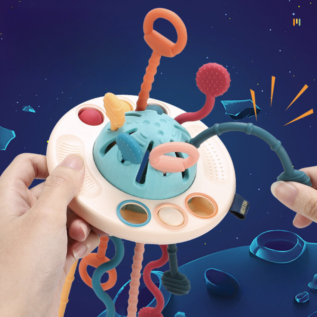 Dreamweaver™ | Montessori Silicone Pull Toy for Toddlers | Safe, Non-Toxic, Interactive Learning Tool for Fine Motor Skills Development
