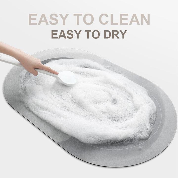 Bathroom Waterproof Floor Mat - Quick Drying & Absorbent Magic Mats with Rubber Backing