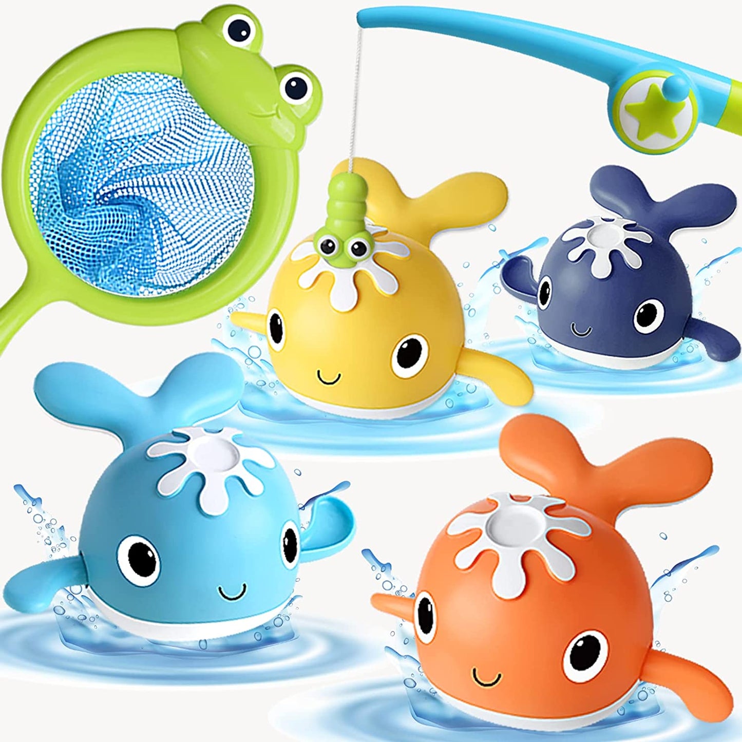 Bath Time Fishing Set - Fun Bath Buddies for Kids - Interactive Water Play Toys