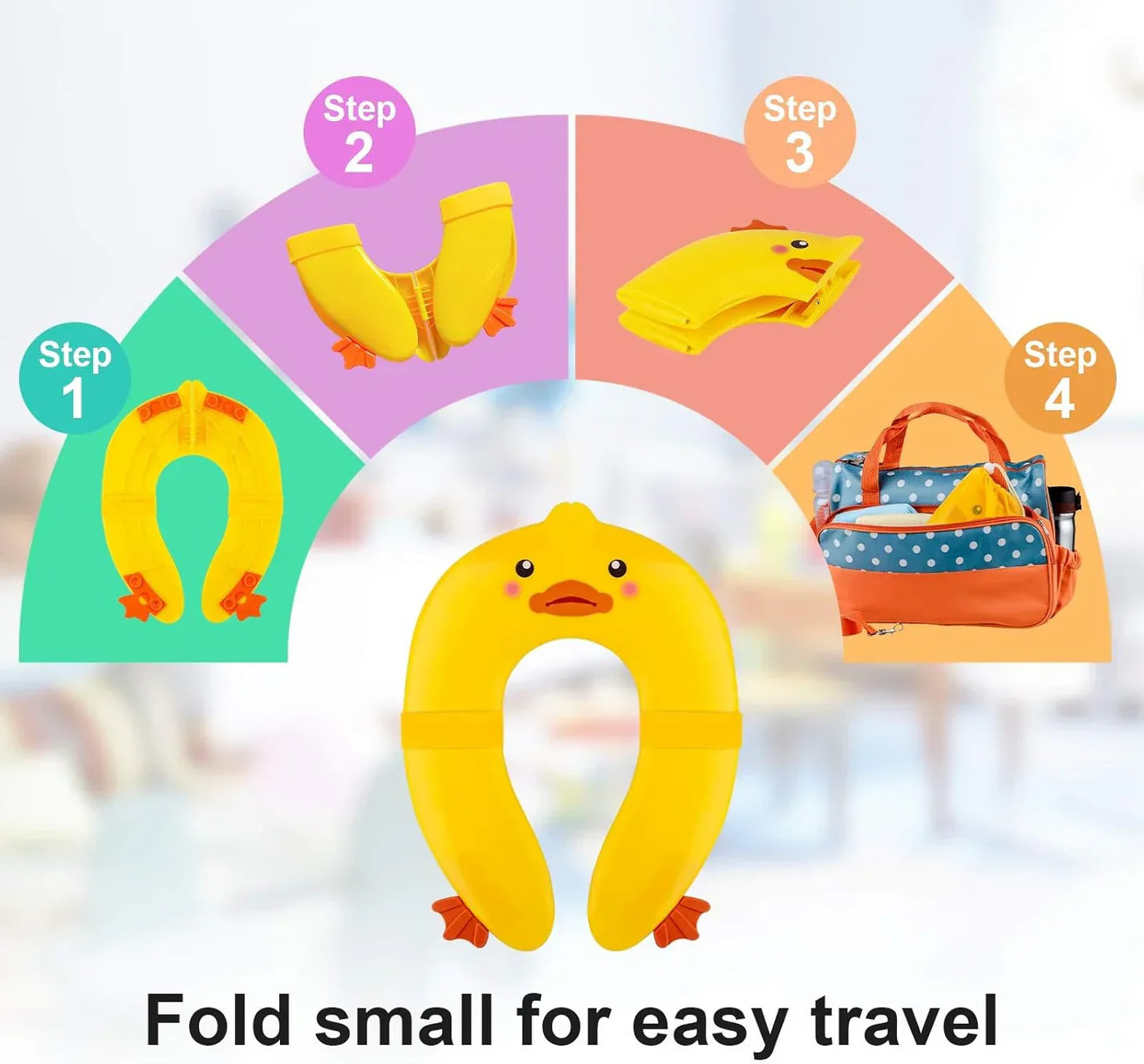 PottyPal™ | Foldable Potty Training Seat for Toddlers | Portable Toilet Trainer for Easy Travel & Home Use