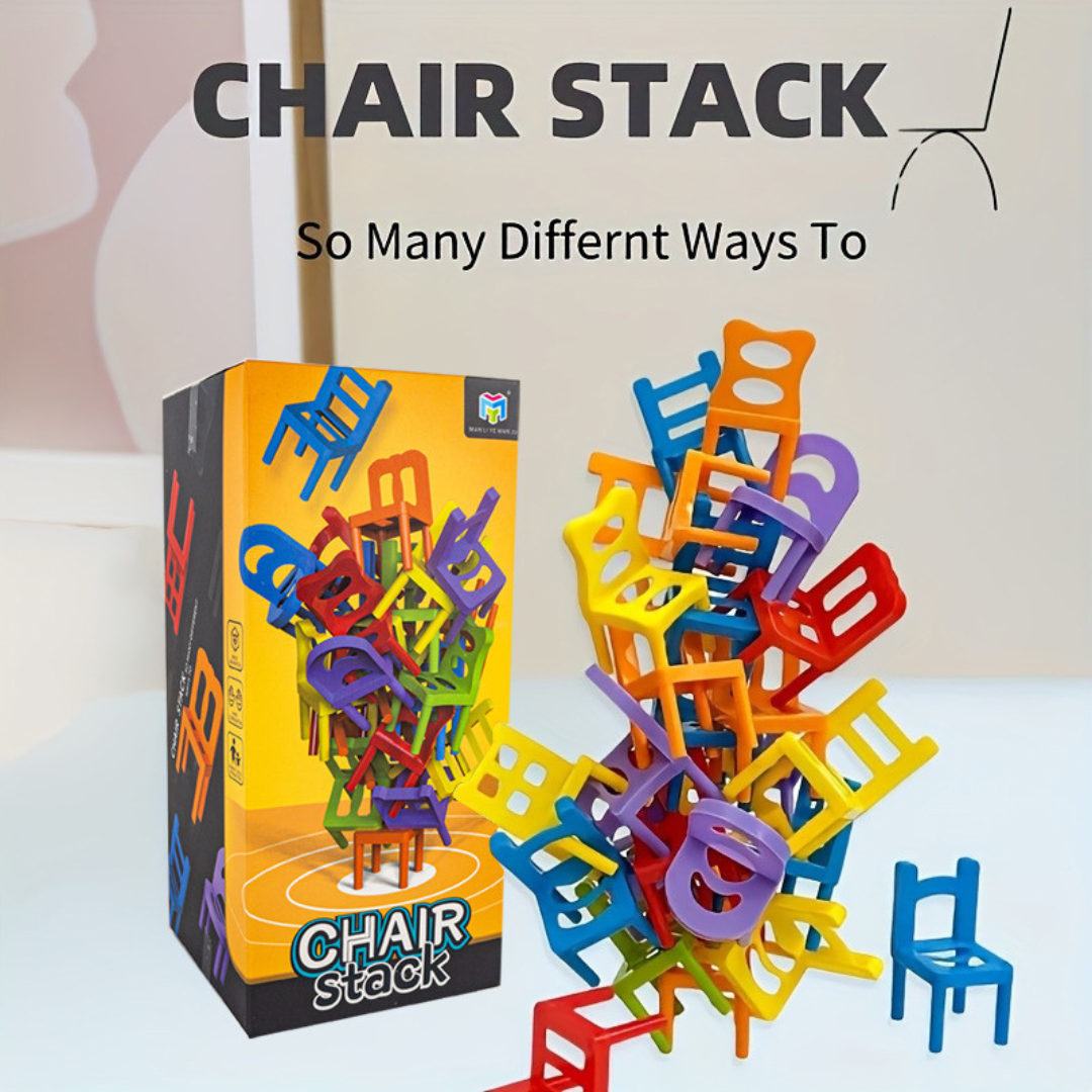 Stackoria™ | Montessori Stacking Chair Game for Kids | Educational Toy for Fine Motor Skills & Coordination Development