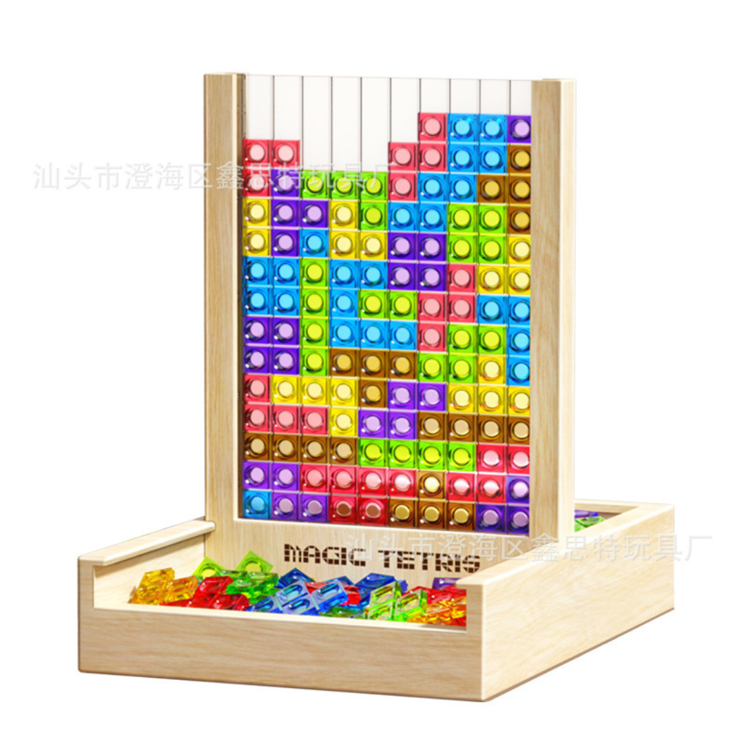 Wooden Tetris Puzzle Game | Enhances Creativity, Problem-Solving & Fine Motor Skills for Kids