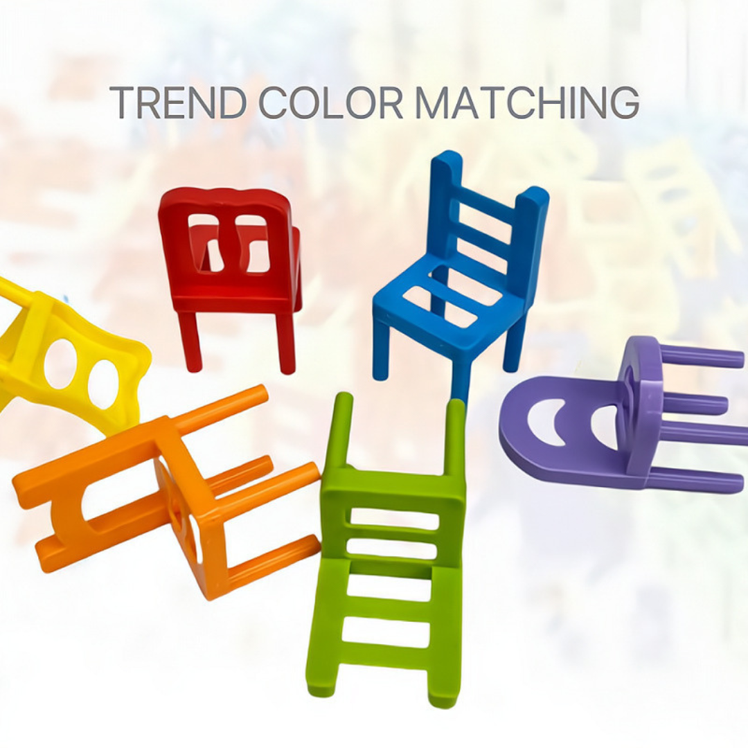 Stackoria™ | Montessori Stacking Chair Game for Kids | Educational Toy for Fine Motor Skills & Coordination Development