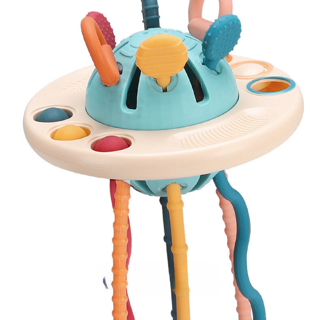 Dreamweaver™ | Montessori Silicone Pull Toy for Toddlers | Safe, Non-Toxic, Interactive Learning Tool for Fine Motor Skills Development