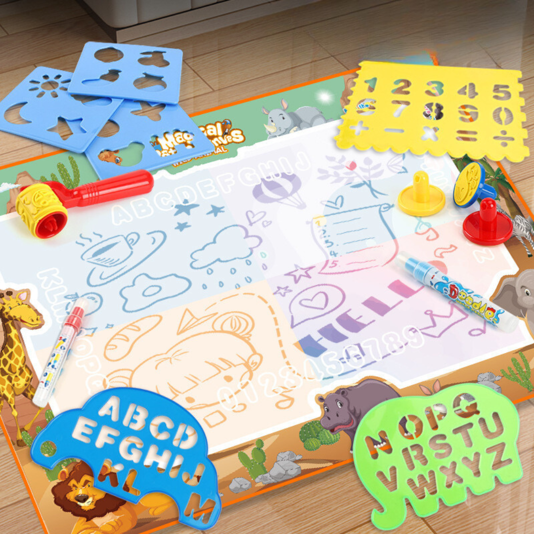 Aqualith™ | Kids Water Drawing Mat with Reusable Doodle Surface | Perfect for Creative Play & Learning Activities