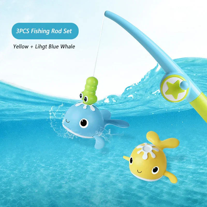 Aqualure™ | Bath Fishing Set for Kids | Interactive Bath Toy with Fishing Rod & Floating Fish | Perfect for Bath Time Fun