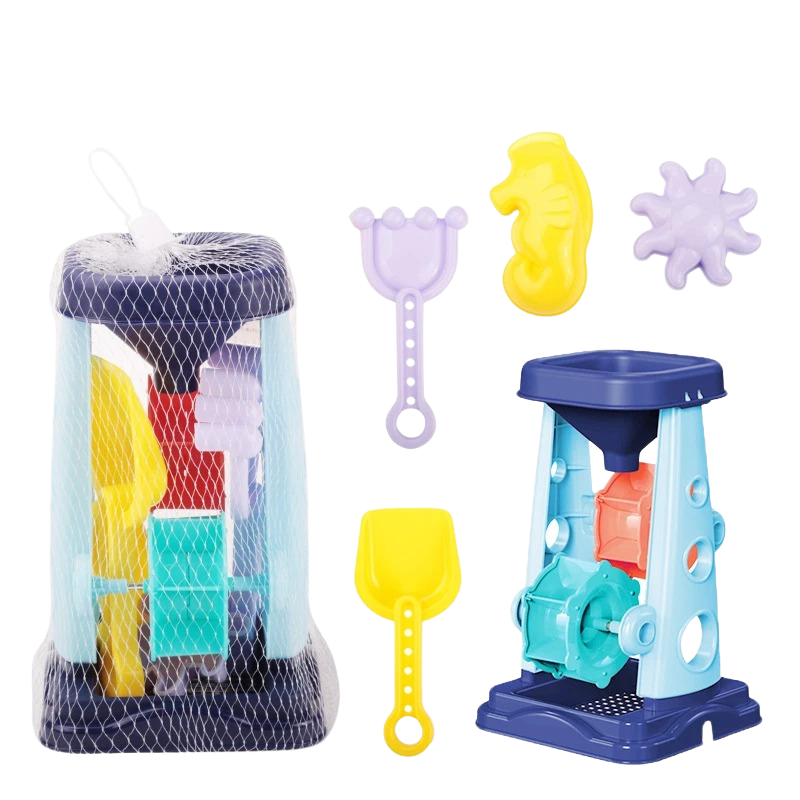 Water & Sand Wheel 5x Set | Colorful, Sensory Play for Kids Aged 1-5 | Includes Shovels, Molds & Spinner for Backyard Fun
