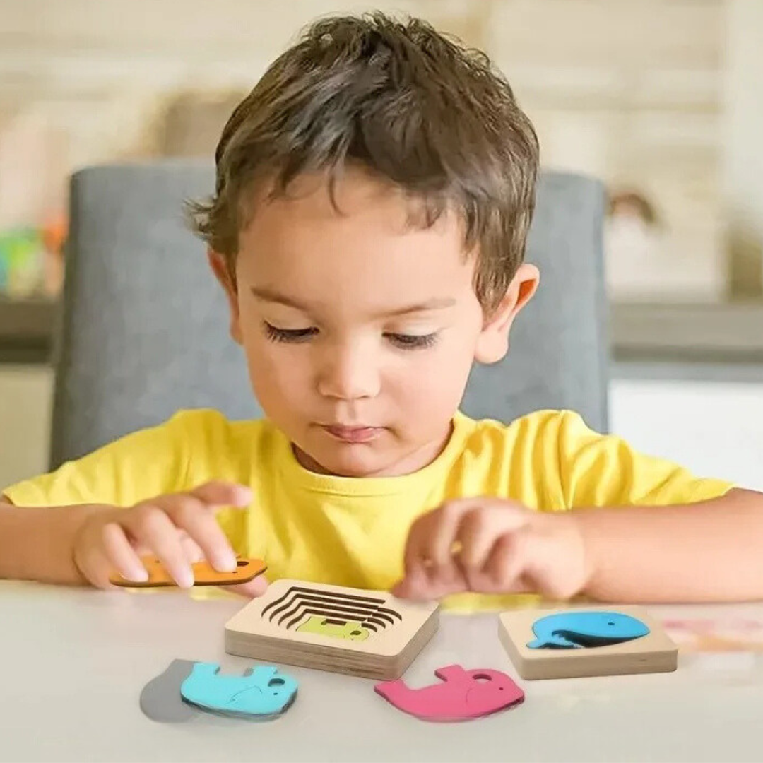AnimaliaQuest™ | Montessori Wooden Sorting and Learning Toy | Educational Animal Design for Toddlers & Kids
