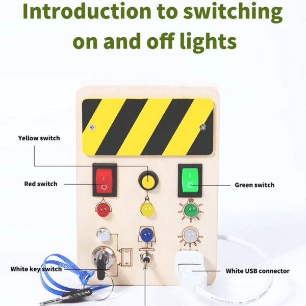 Montessori Busy Board Sensory Wooden Learning Toys for 1 2 3 4 5 Year