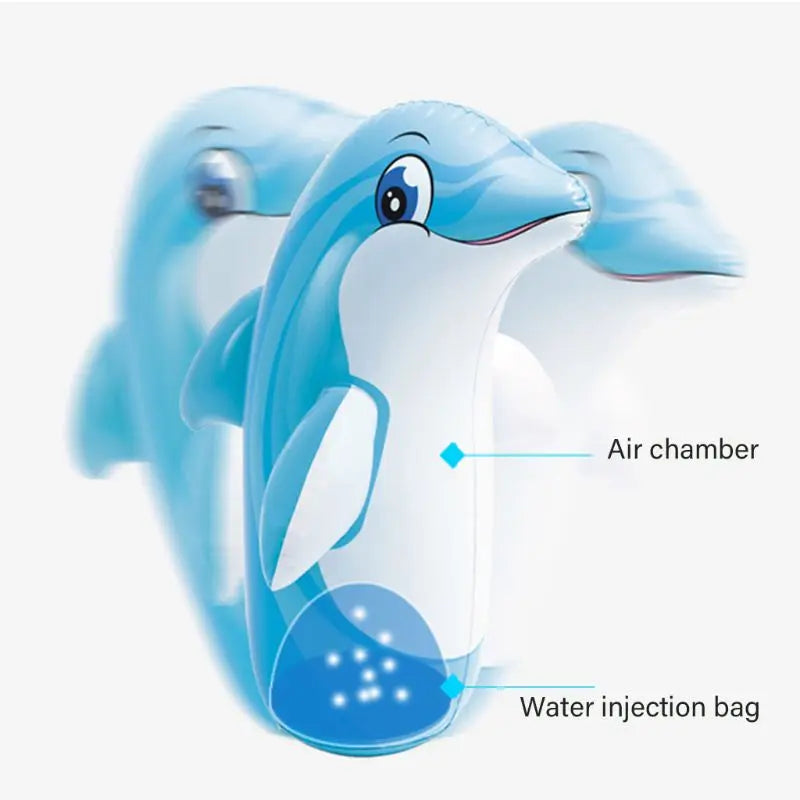 Inflatable Thickened Punching Boxing Bag for Kids - Animal Pattern Fitness Equipment for Home Play and Exercise