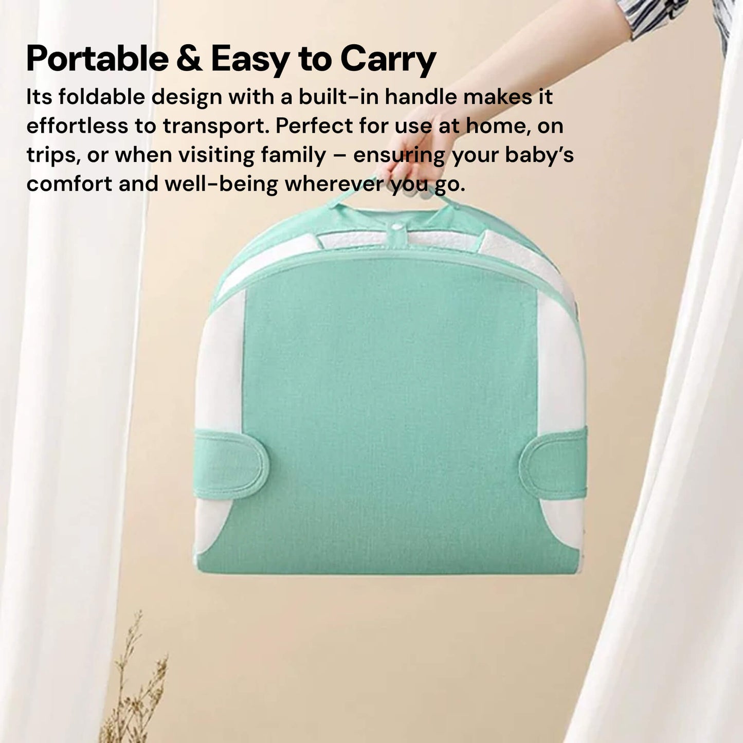 Infant Wedge Pillow for Acid Reflux – Washable Baby Reflux Pillow with Inclined Support | Safe & Comfortable for Newborns 0–36 Months