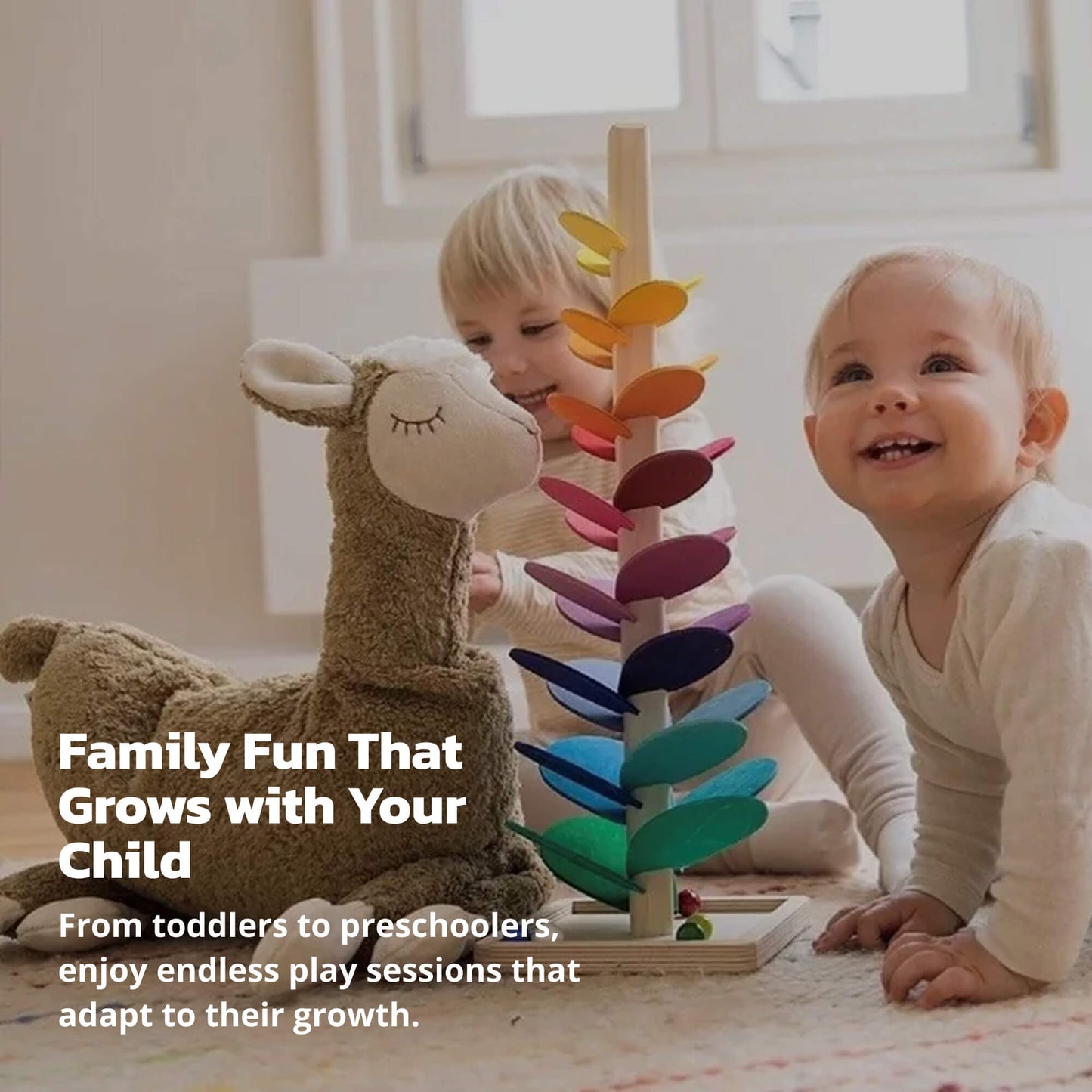 Rainbowspire™ | Montessori Rainbow Marble Tower for Sensory Play & Fine Motor Skills Development