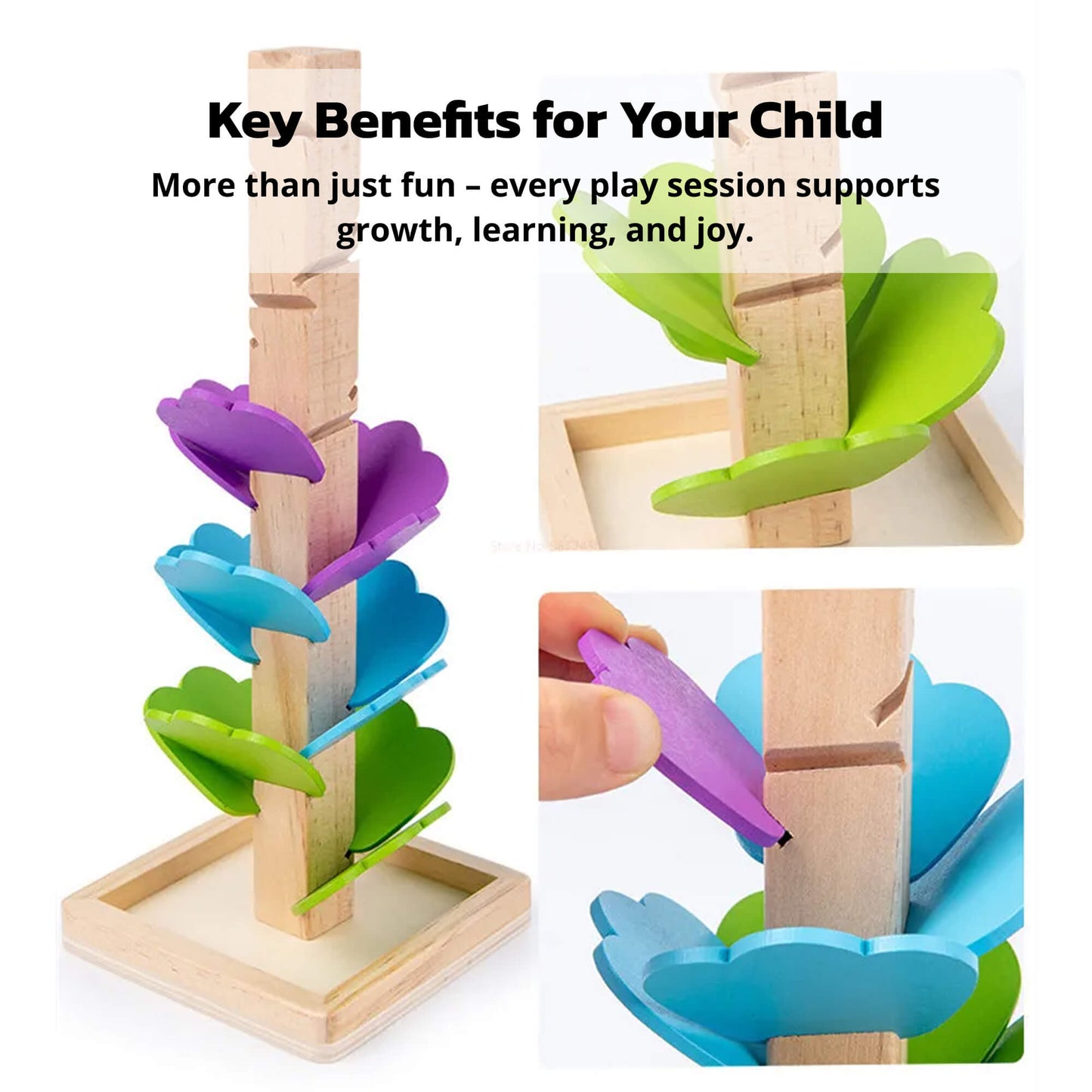 Rainbowspire™ | Montessori Rainbow Marble Tower for Sensory Play & Fine Motor Skills Development