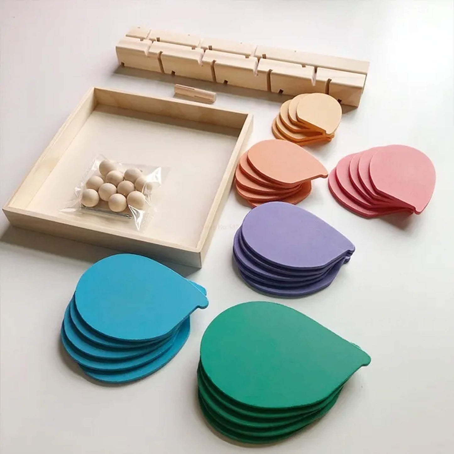 Rainbowspire™ | Montessori Rainbow Marble Tower for Sensory Play & Fine Motor Skills Development