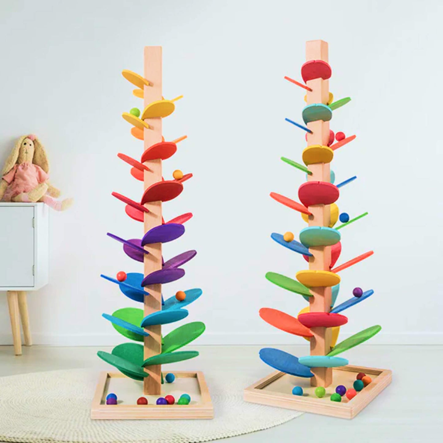 Rainbowspire™ | Montessori Rainbow Marble Tower for Sensory Play & Fine Motor Skills Development