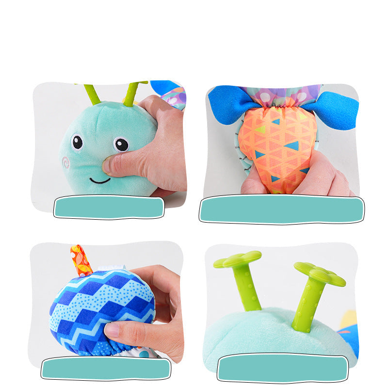 Sensory Plush Rattle Caterpillar | Soft, Colorful & Engaging Toy for Baby's Auditory and Tactile Development