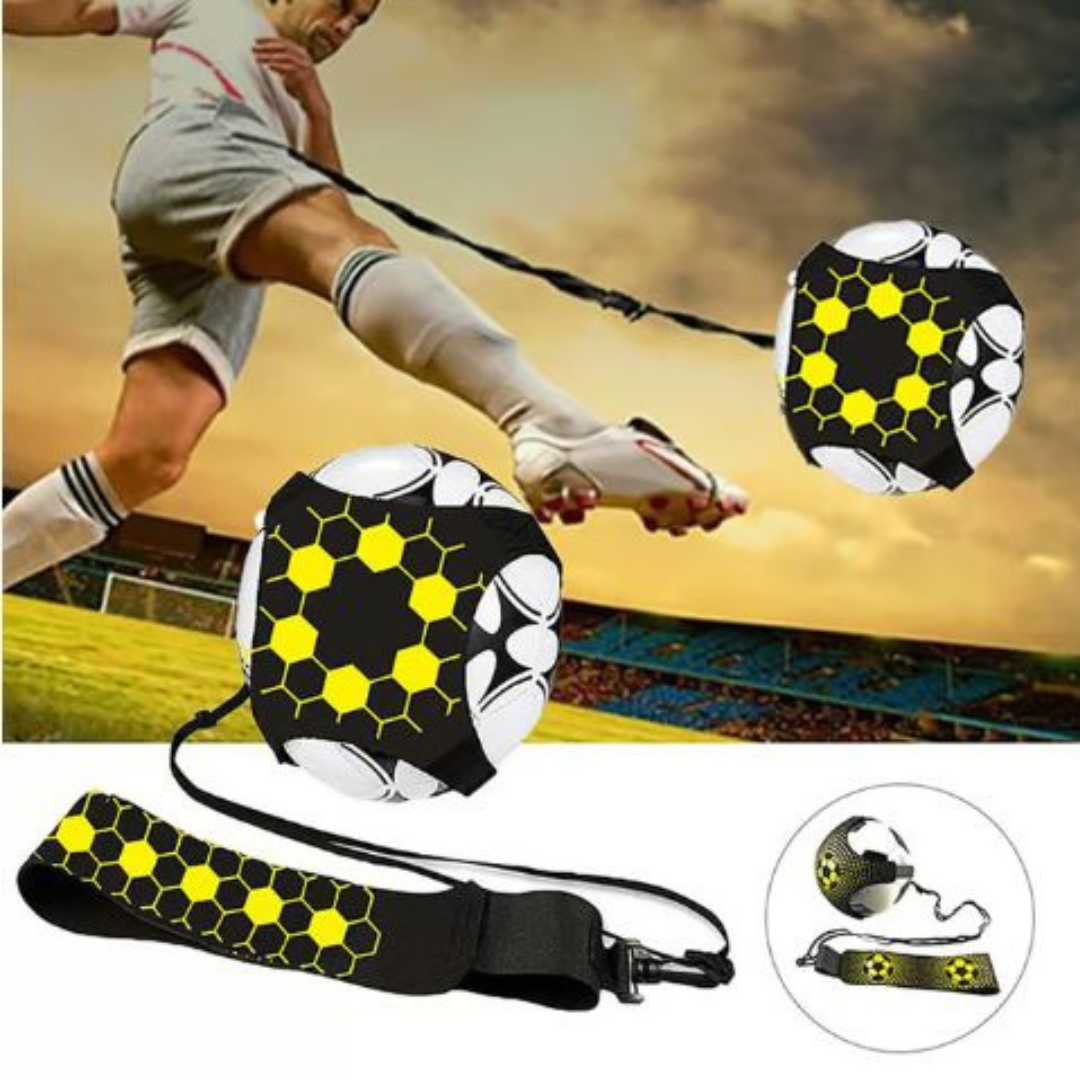 Solo Football Trainer | Elastic Band for Unlimited Practice & Skill Improvement for Kids and Adults