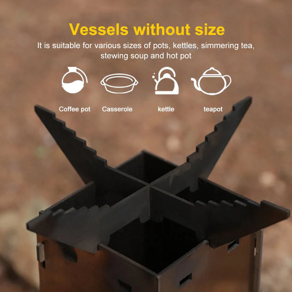 Portable Outdoor Rocket Wood Burning Stove | Lightweight, Efficient & Ideal for Camping and Backyard Gatherings