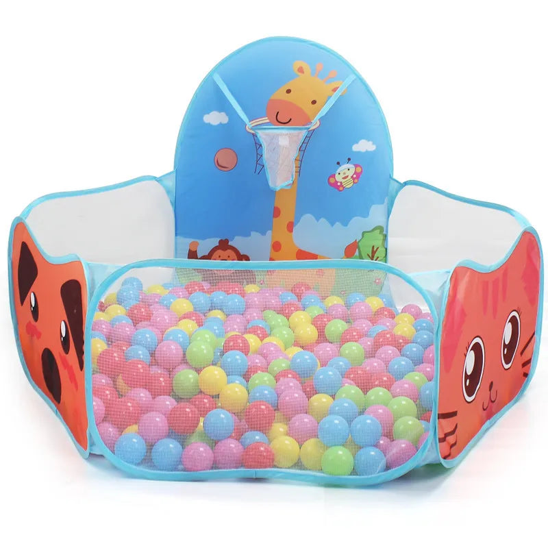 Portable Foldable Ball Pool Tent for Kids - Indoor/Outdoor Play Pit with Basket - Educational Sports Toy & Holiday Gift